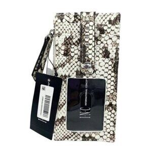 INC International Concepts Hazel Snakeskin Print Card Wallet New